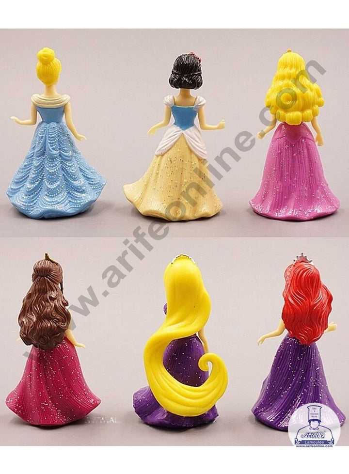 CAKE DECOR™ 6 Pcs Set Tangled Barbie Dolls Toys for Cake Toppers