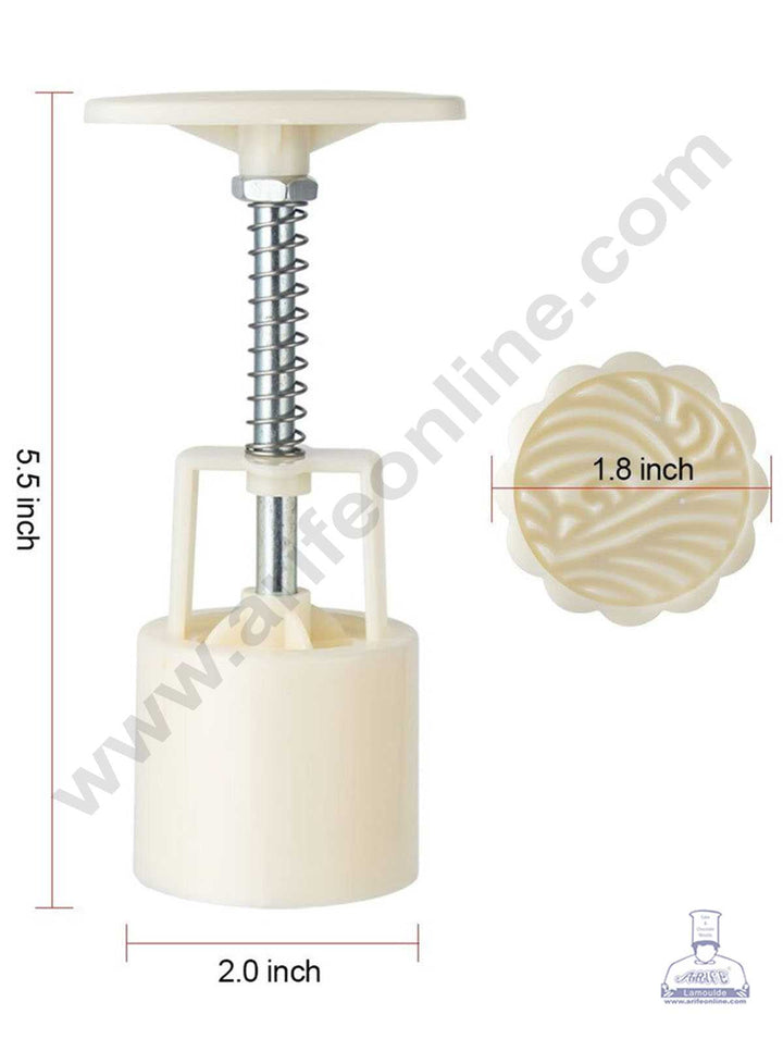 CAKE DECOR™ 7 Pcs Set Plastic Mix Shape Moon Cake Mould Plunger Mould ( SB-MOON-001 )