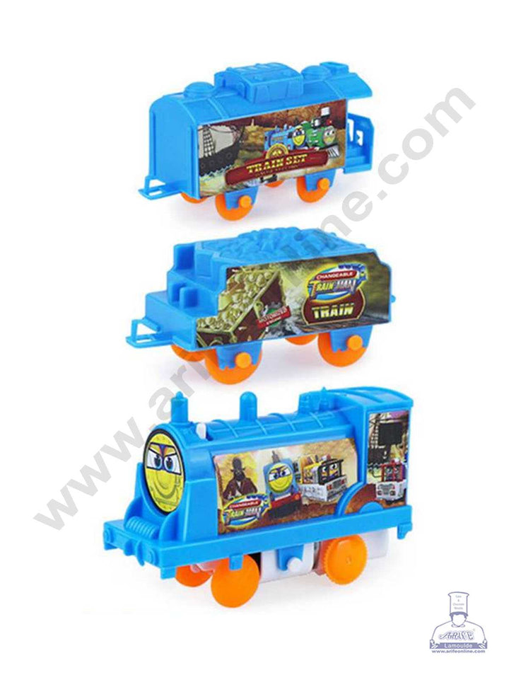 CAKE DECOR™ 9 Pcs Set Gauge Electric Train Plastic Toys for Cake Decoration Cake Toppers