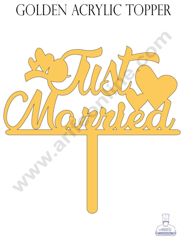 CAKE DECOR™ Acrylic Cake Topper - Just Married ( SBMT-JM-002 )