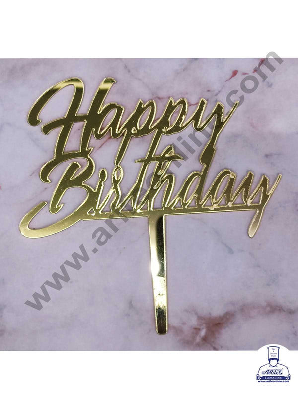 CAKE DECOR™ Acrylic Finishing Cake Topper - Happy Birthday (SBMT-507)