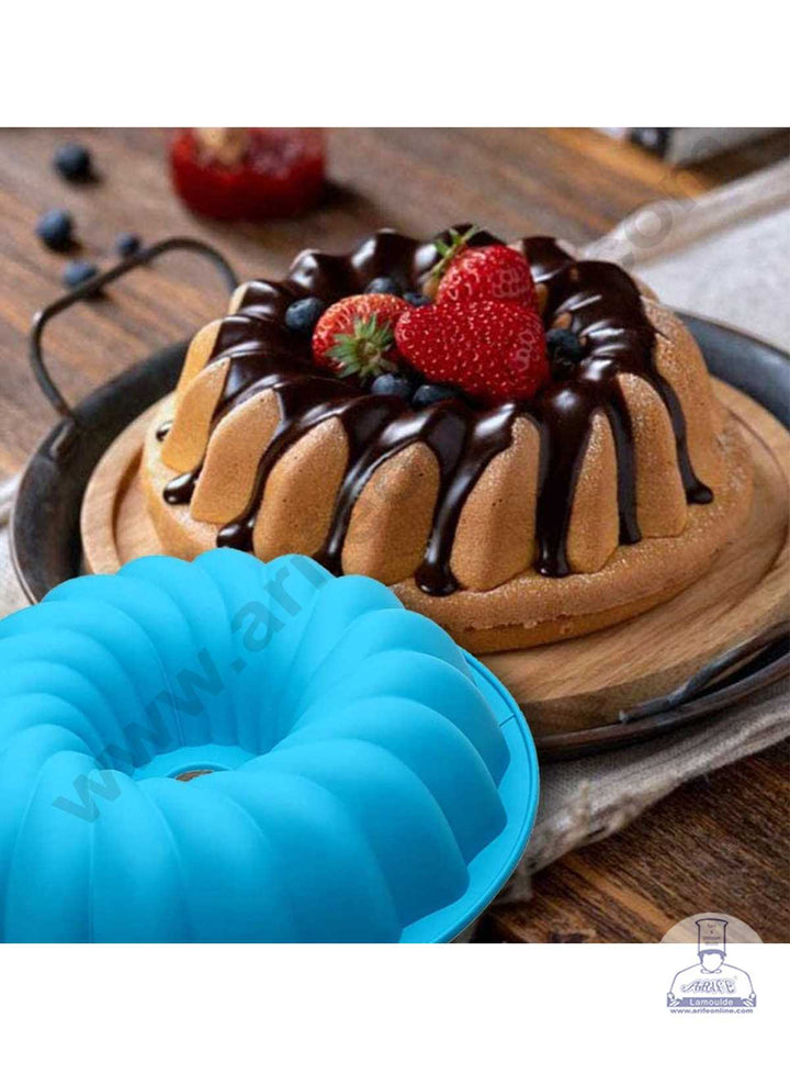CAKE DECOR™ Big Frill Bundt Shape Silicone Cake Mould Silicone Mould ( SBSM-842 )