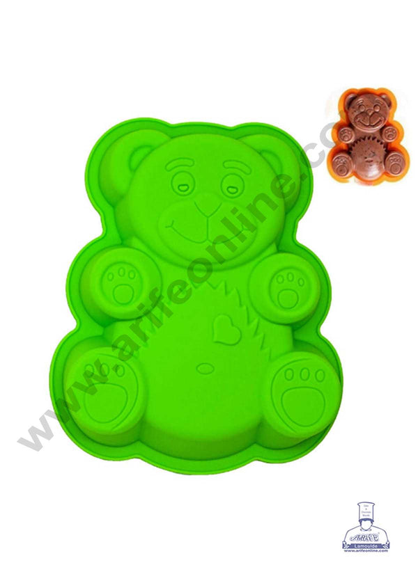 CAKE DECOR™ Big Teddy Bear Shape Silicon Muffin Mould Silicon Cupcake Mould (SBSM-862)
