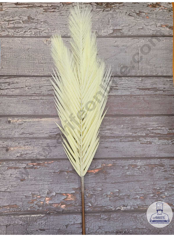 CAKE DECOR™ Cream Color Artificial Pampas Grass With Reeds For Cake Decoration Bouquet Wedding Party Centerpieces Decorative – Cream (1 Stick)