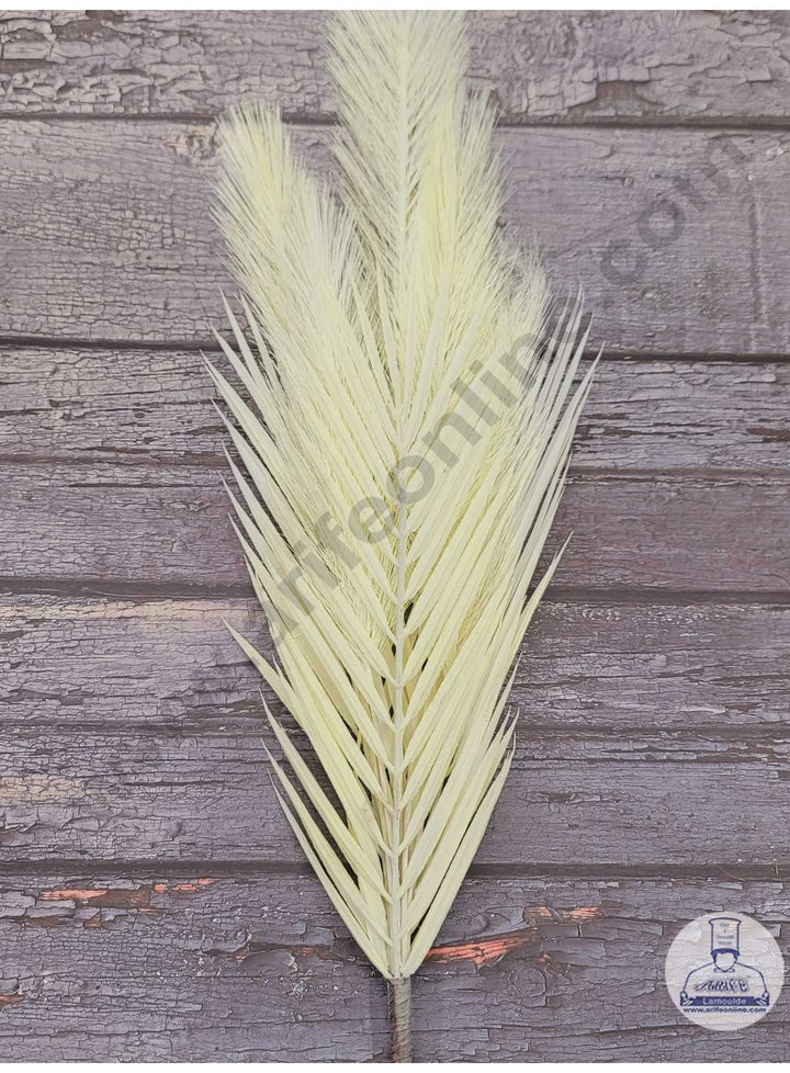 CAKE DECOR™ Cream Color Artificial Pampas Grass With Reeds For Cake Decoration Bouquet Wedding Party Centerpieces Decorative – Cream (1 Stick)
