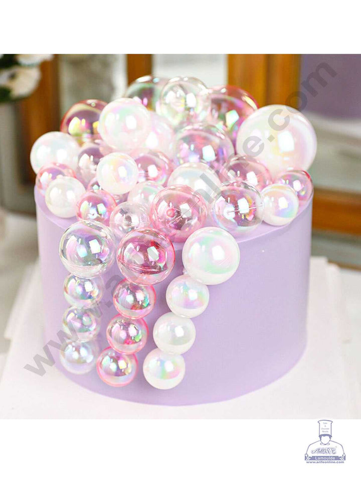CAKE DECOR™ Crystal Bubble Balls Topper For Cake and Cupcake Decoration ( 12 pcs Pack )