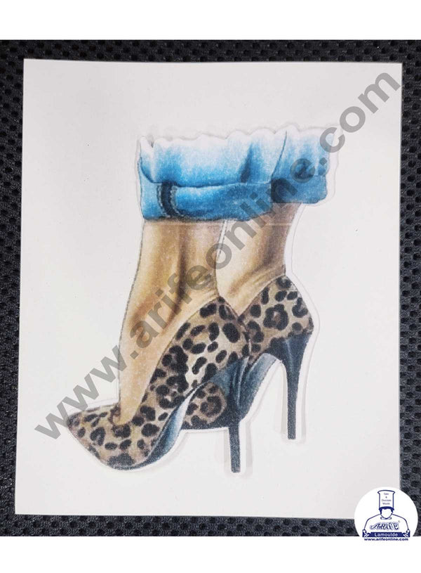 CAKE DECOR™ Edible Theme Topper Pre Cut Wafer Paper High Quality - High Heel Cake Topper - ( 1 pc Pack ) SB-EWP-01