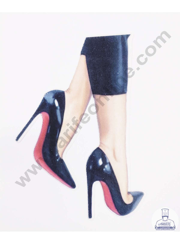 CAKE DECOR™ Edible Theme Topper Pre Cut Wafer Paper High Quality - High Heel Cake Topper - ( 1 pc Pack ) SB-EWP-08