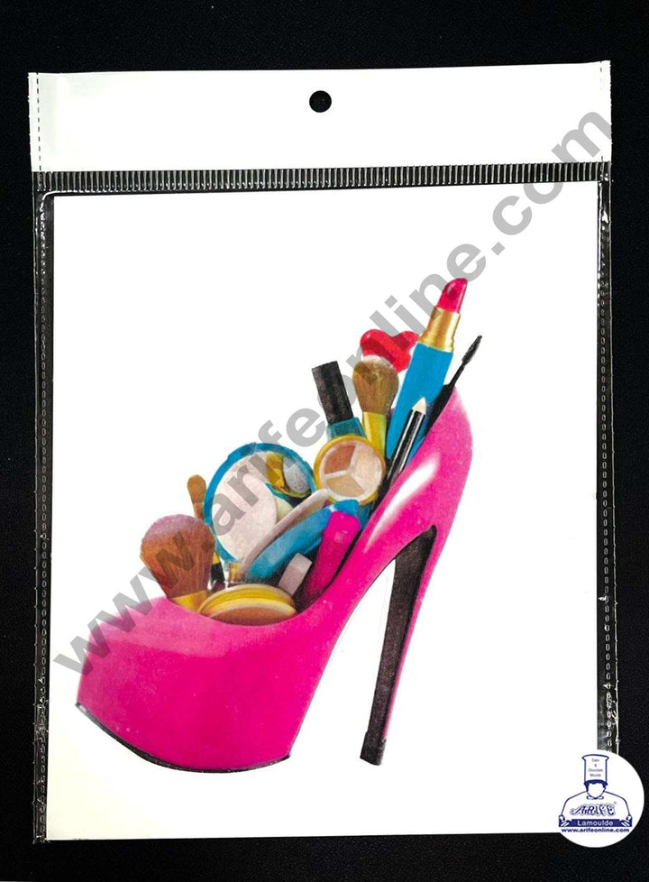 CAKE DECOR™ Edible Theme Topper Pre Cut Wafer Paper High Quality - High Heel Cake Topper - ( 1 pc Pack ) SB-EWP-23