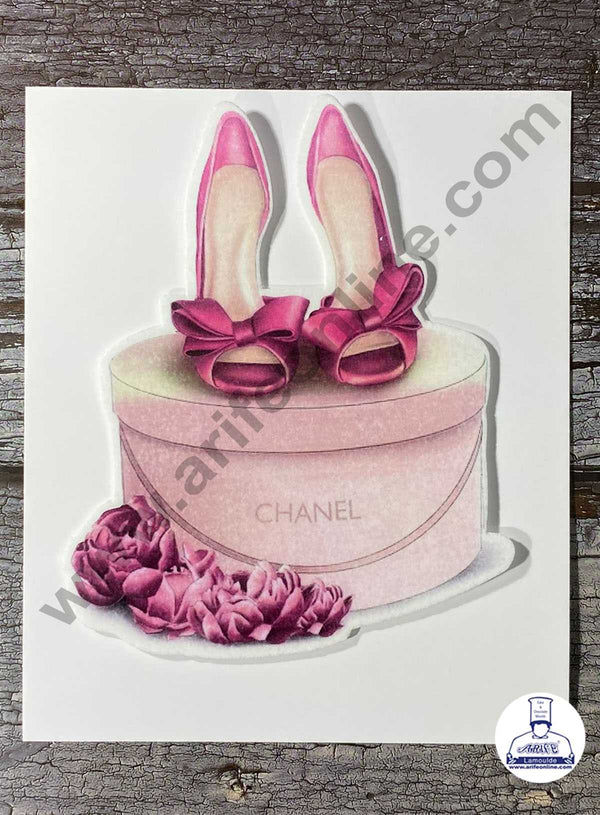 CAKE DECOR™ Edible Theme Topper Pre Cut Wafer Paper High Quality - Lady Heels Cake Topper - ( 1 pc Pack ) SB-EWP-69