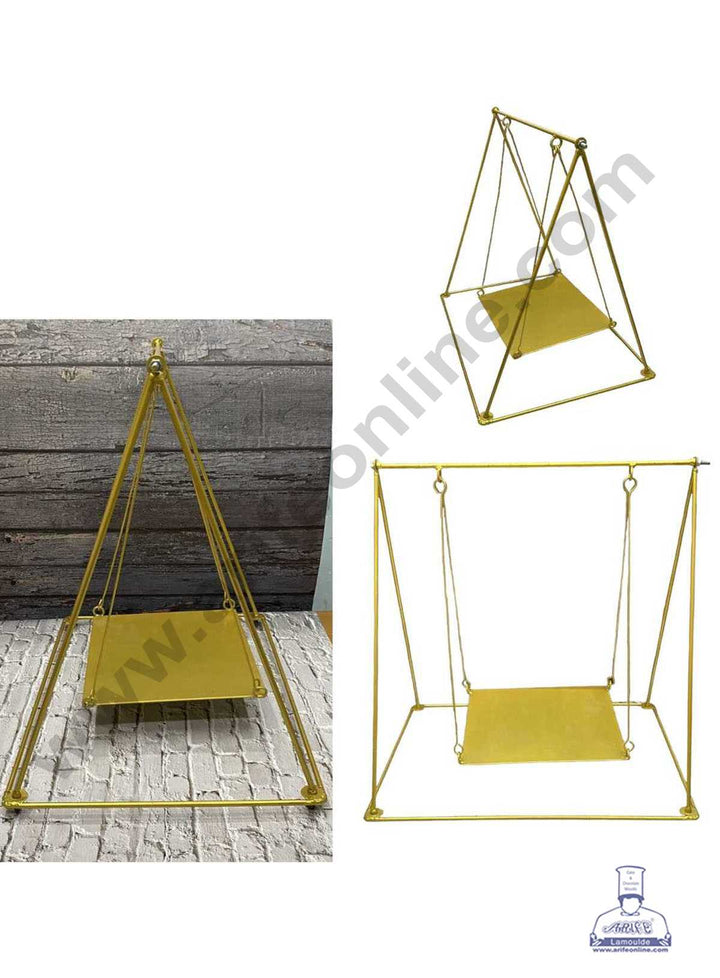 CAKE DECOR™ Fully Foldable Swing Hanging Chandelier Metal Cake Stand (SBCS-175)