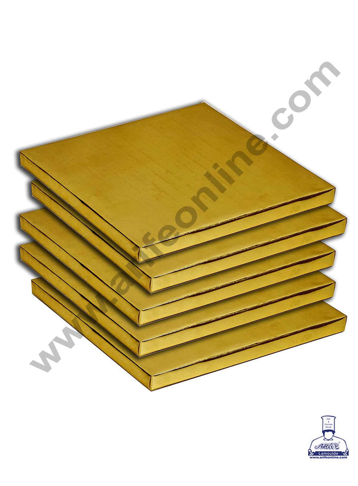CAKE DECOR™ Gold Square Drum Cake Board Cake Base