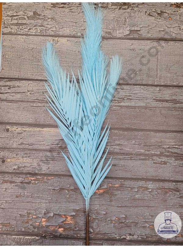 CAKE DECOR™ Light Blue Color Artificial Pampas Grass With Reeds For Cake Decoration Bouquet Wedding Party Centerpieces Decorative – Light Blue (1 Stick)