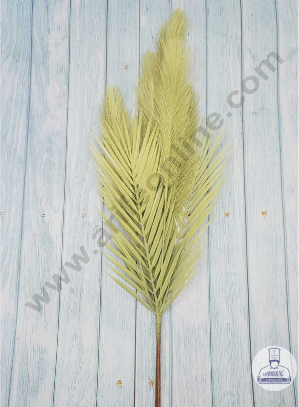 CAKE DECOR™ Light Green Color Artificial Pampas Grass With Reeds For Cake Decoration Bouquet Wedding Party Centerpieces Decorative – Light Green (1 Stick)