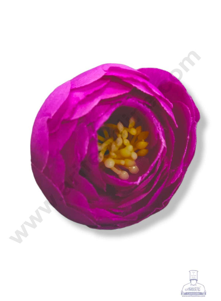 CAKE DECOR™ Medium Peony Artificial Flower For Cake Decoration – Purple ( 10 pc pack )