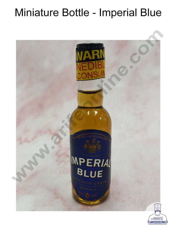 CAKE DECOR™ Miniature Bottles for Cake Decoration - Imperial Blue