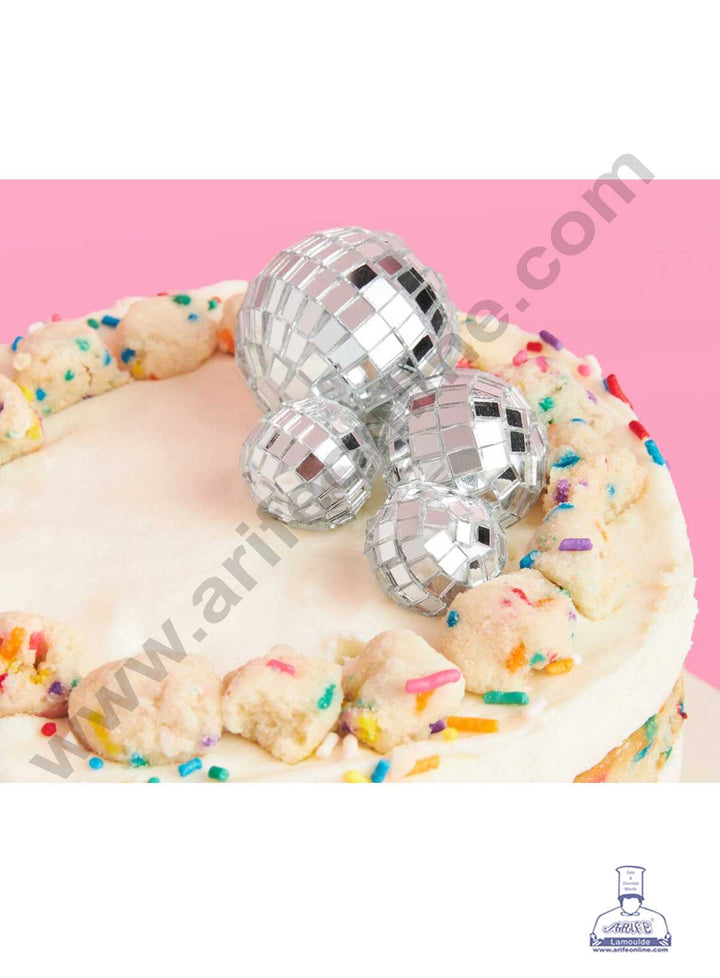 CAKE DECOR™ Mirror Disco Balls Topper For Cake and Cupcake Decoration
