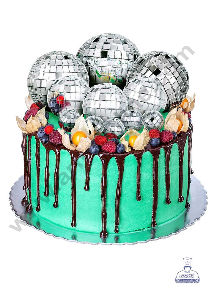 CAKE DECOR™ Mirror Disco Balls Topper For Cake and Cupcake Decoration