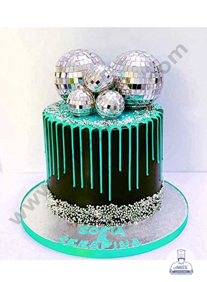 CAKE DECOR™ Mirror Disco Balls Topper For Cake and Cupcake Decoration