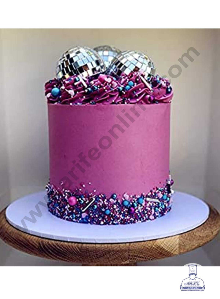CAKE DECOR™ Mirror Disco Balls Topper For Cake and Cupcake Decoration