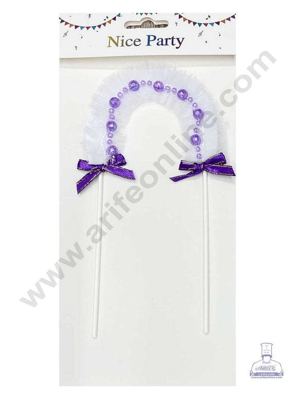 Home CAKE DECOR™ Net Arch with Beeds Cake Topper - Purple (SB-Topper ...