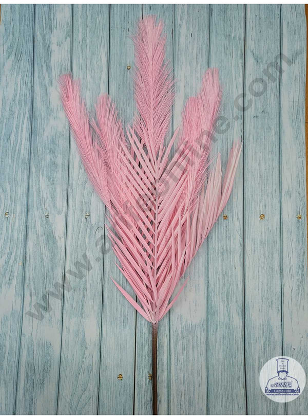 CAKE DECOR™ Pink Color Artificial Pampas Grass With Reeds For Cake Decoration Bouquet Wedding Party Centerpieces Decorative – Pink (1 Stick)