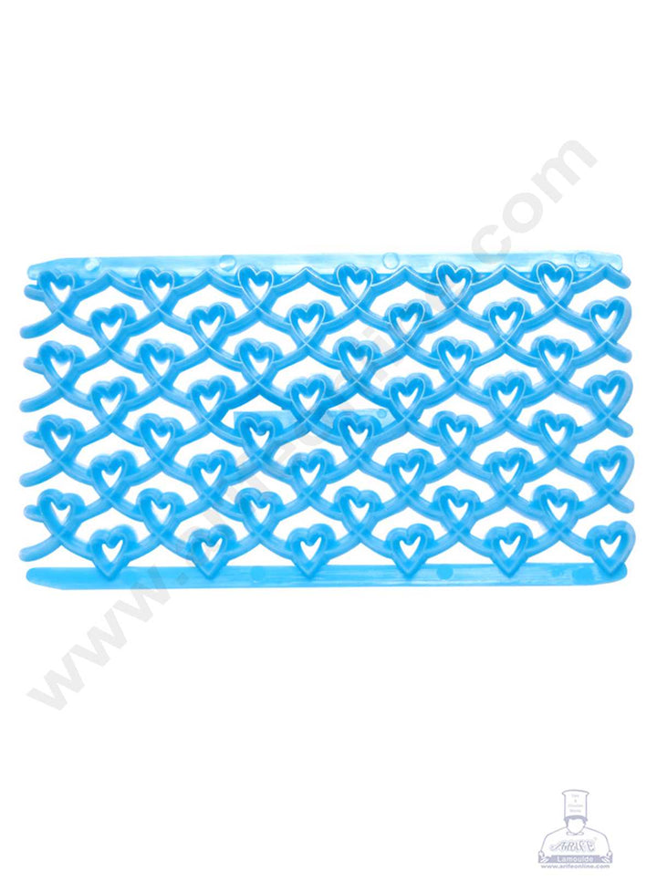 CAKE DECOR™ Plastic Heart Shape Quilt Mold Embosser Fondant Quilt Mold For Cupcake And Cake Decoration (SBB-9930-5)