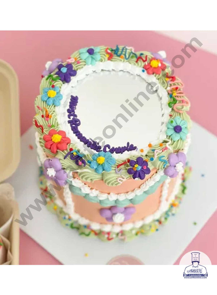 CAKE DECOR™ Round Shape Selfie Mirror for Cake