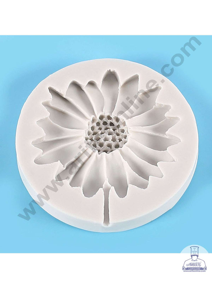 CAKE DECOR™ Silicon 1 Cavity Sunflower Shape Silicone Fondant Mold Lollipop Mold Silicon Marzipan Mould SBSP‐DYF6134