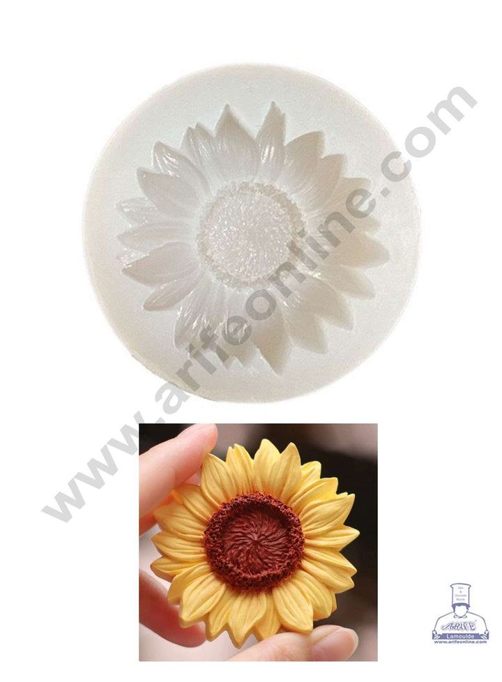 CAKE DECOR™ Silicon 1 Cavity Sunflower Shape Silicone Fondant Mold Marzipan Mould SBSP‐DYF6144
