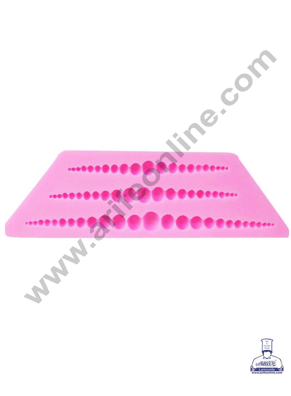 CAKE DECOR™ Silicon 3 Cavity Bead Pearl Silicone Fondant Mold Cake Edge Decoration Marzipan Mould SBSP-F008H