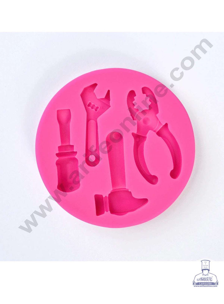 CAKE DECOR™ Silicon 4 Cavity Construction Tools Silicone Fondant Mold Silicon Marzipan Mould SBSP-DYF6408