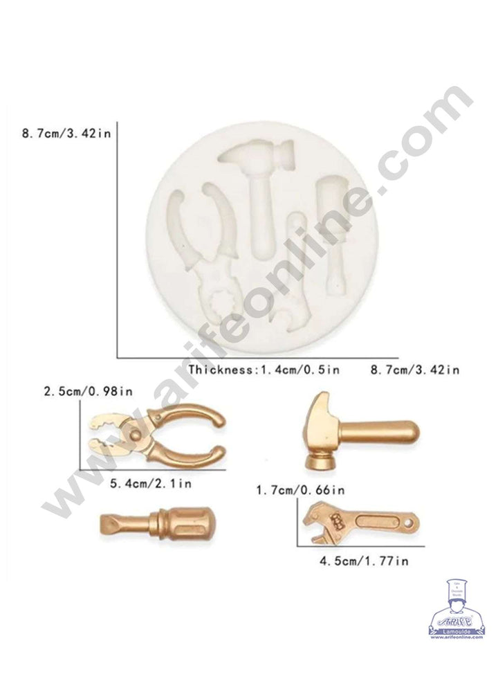 CAKE DECOR™ Silicon 4 Cavity Construction Tools Silicone Fondant Mold Silicon Marzipan Mould SBSP-DYF6408