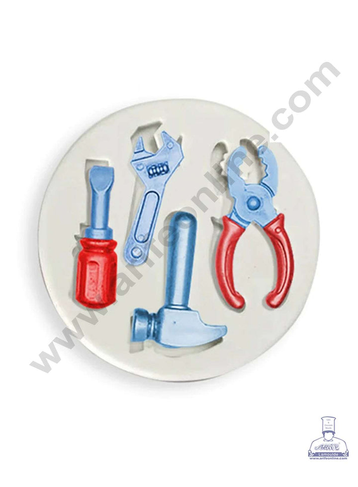 CAKE DECOR™ Silicon 4 Cavity Construction Tools Silicone Fondant Mold Silicon Marzipan Mould SBSP-DYF6408