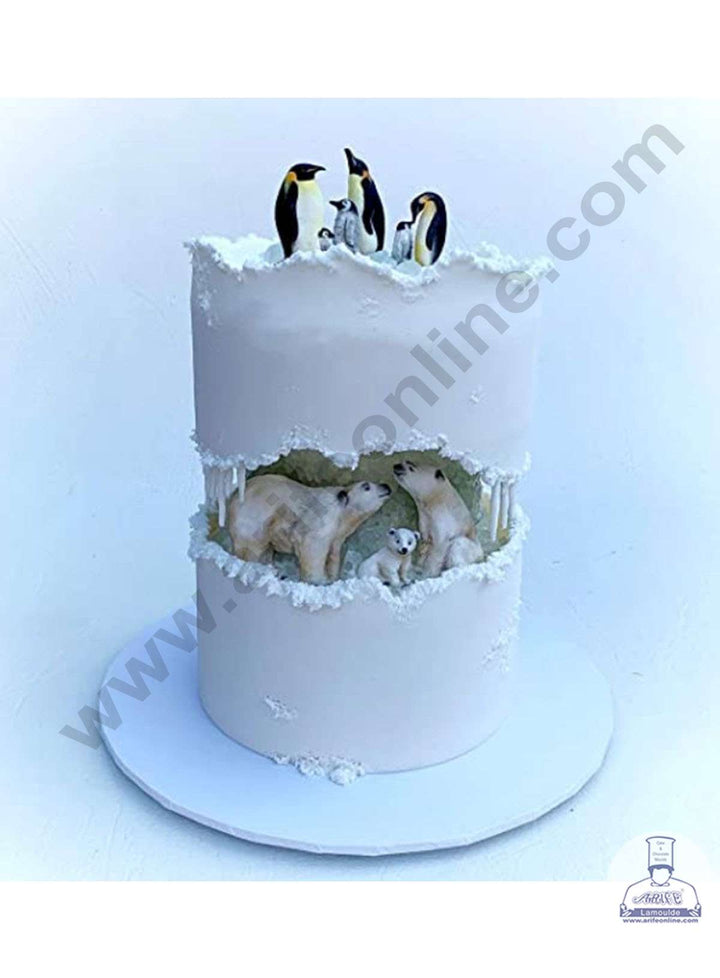 CAKE DECOR™ Silicon 5 Cavity Different Penguins Shapes Silicone Fondant Mold Marzipan Mould SBSP‐DYF6552