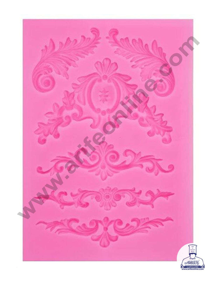 CAKE DECOR™ Silicon 6 Cavity Big Sculpted Vintage Flower Lace Silicone Fondant Mould Marzipan Mould SBSP-F012FBIG