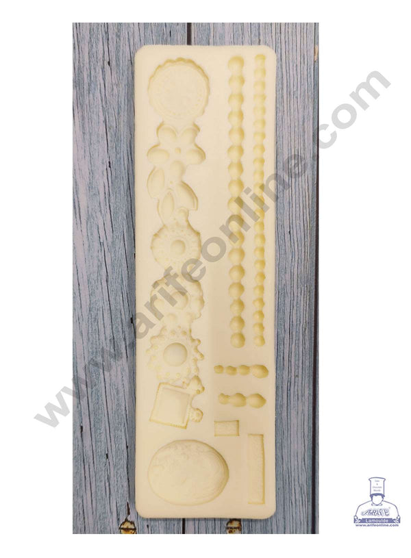 CAKE DECOR™ Silicon 7 Cavity Necklace Beads Mold Silicone Fondant Mold Silicon Marzipan Mould SBSP‐DYF6027