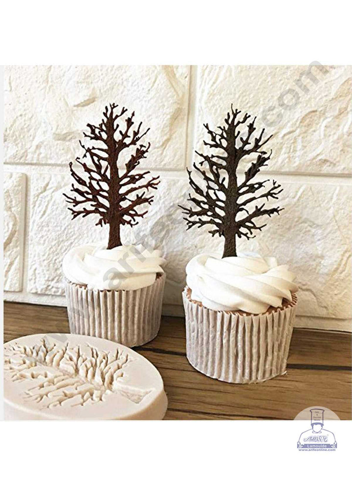 CAKE DECOR™ Silicone 1 Cavity Dried Tree Shape Pink Fondant Marzipan Mould