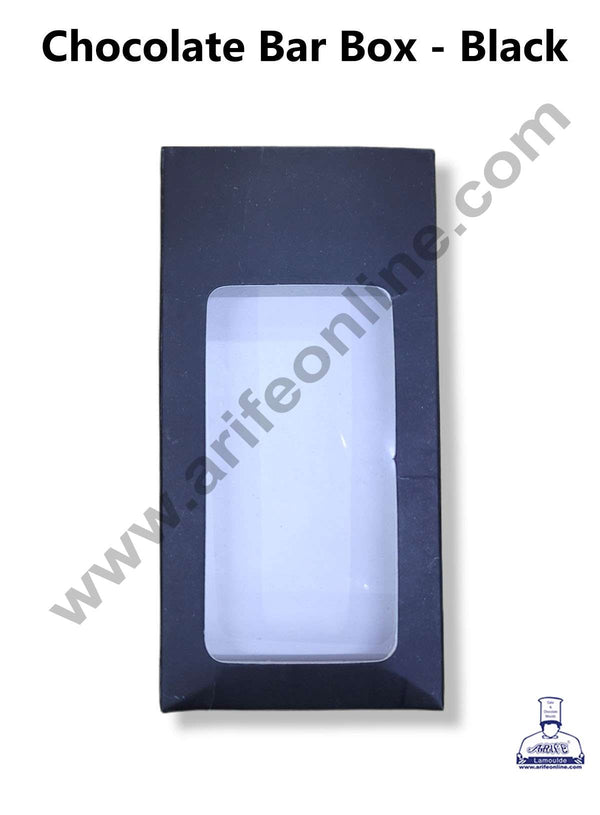 CAKE DECOR™ Small Chocolate Bar Box - Black ( Pack of 10 Pcs )
