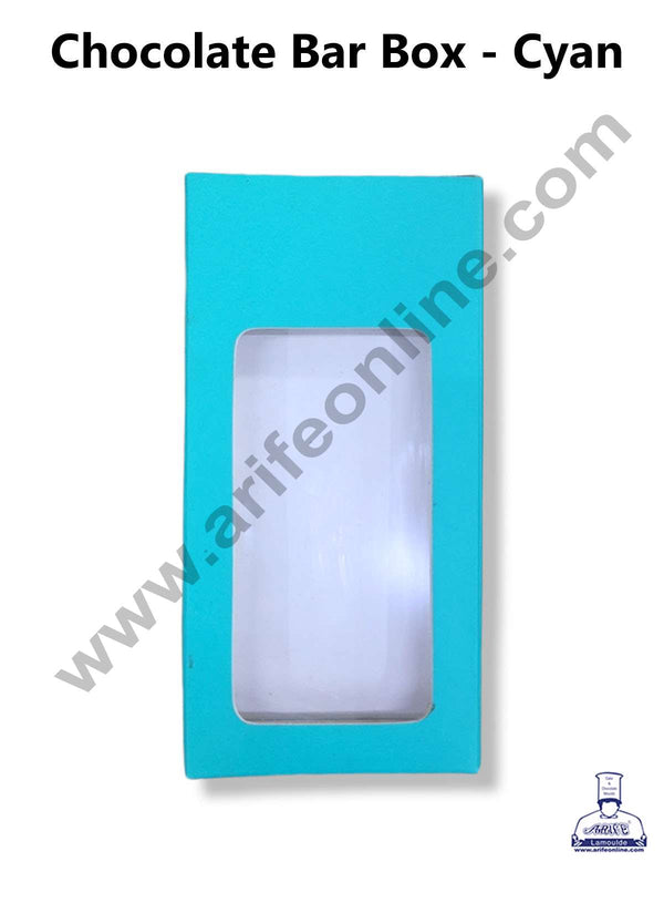 CAKE DECOR™ Small Chocolate Bar Box - Cyan ( Pack of 10 Pcs )