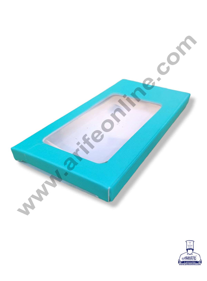 CAKE DECOR™ Small Chocolate Bar Box - Cyan ( Pack of 10 Pcs )
