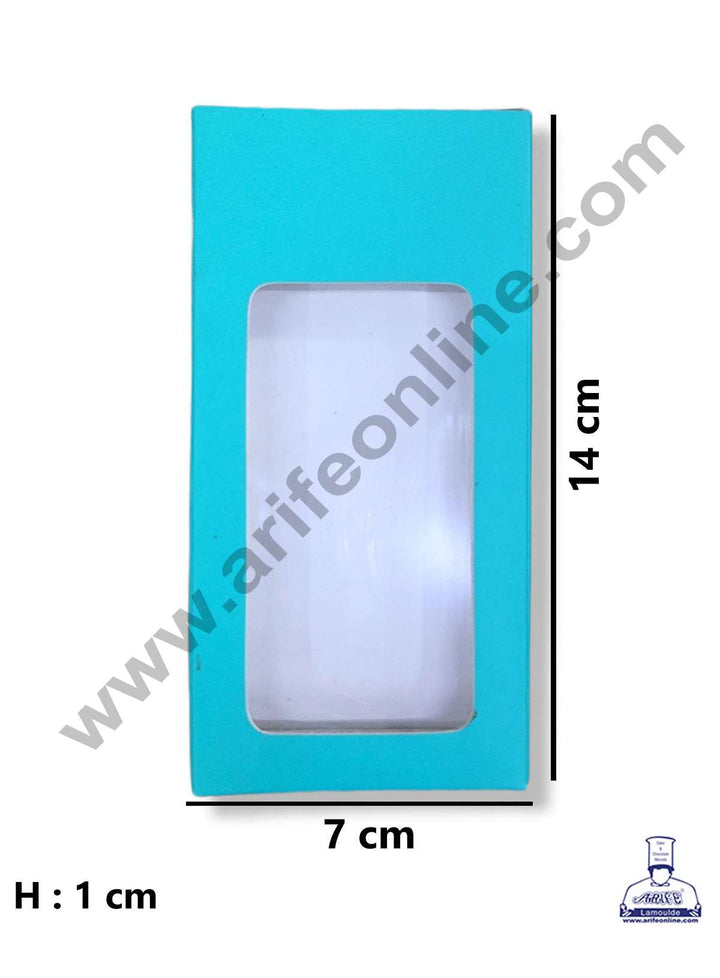 CAKE DECOR™ Small Chocolate Bar Box - Cyan ( Pack of 10 Pcs )