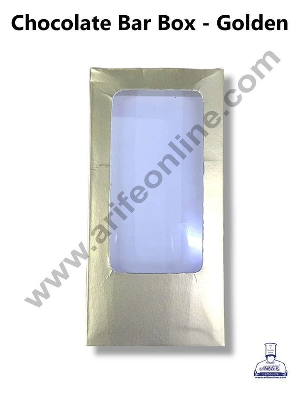 CAKE DECOR™ Small Chocolate Bar Box - Gold ( Pack of 10 Pcs )