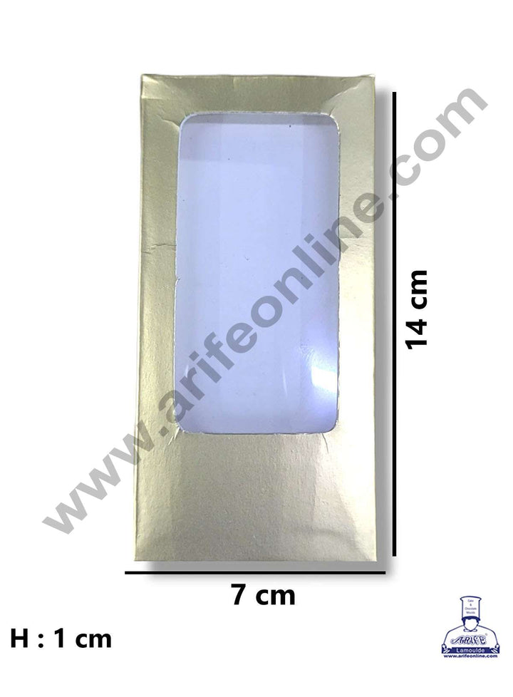 CAKE DECOR™ Small Chocolate Bar Box - Gold ( Pack of 10 Pcs )