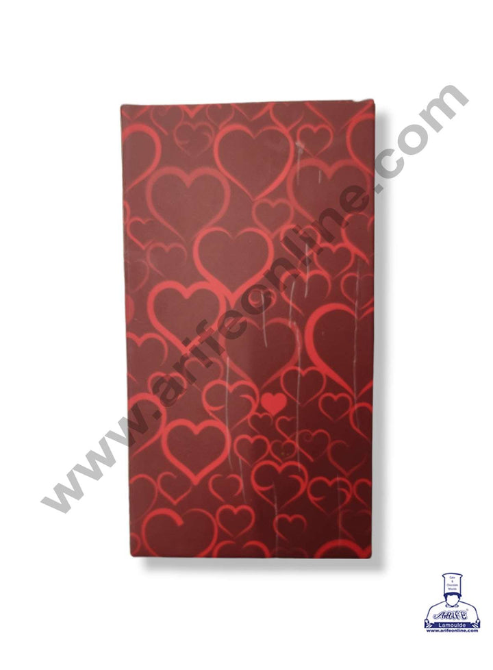 CAKE DECOR™ Medium Chocolate Bar Box - Red Heart ( Pack of 10 Pcs )