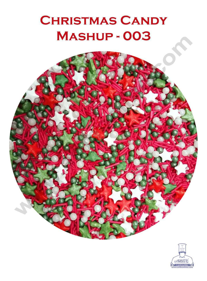 CAKE DECOR™ Sugar Candy - Christmas Mashup Sprinkles and Candy 003 - 70 gm