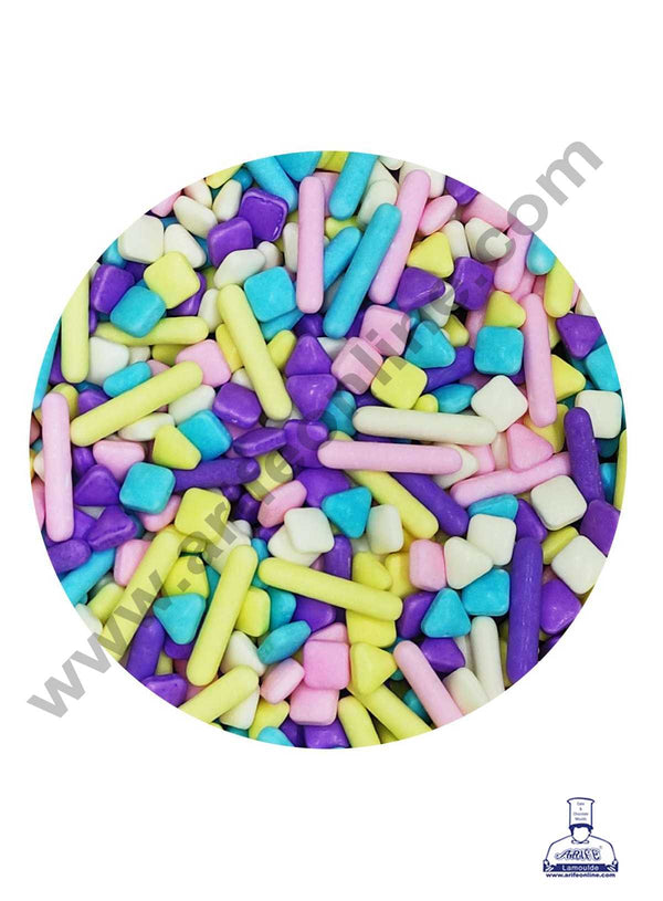 CAKE DECOR™ Sugar Candy - Multi Colour Jimmies with Dragees Sprinkles and Candy - 100 gm