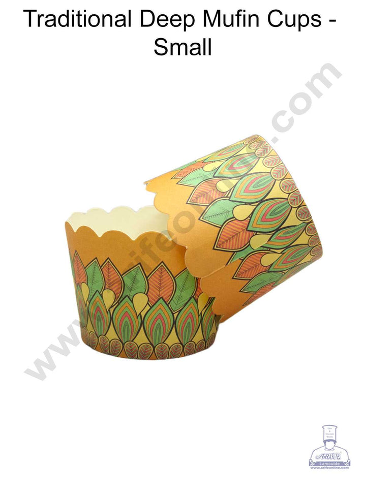 CAKE DECOR™ Traditional Design Small Deep Muffin Cupcake Liners ( 50Pcs Pack ) - Design 1