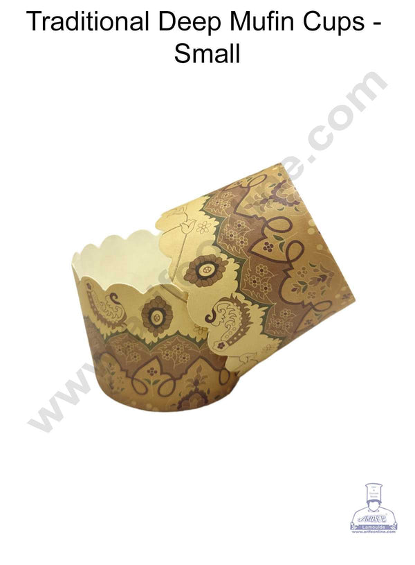 CAKE DECOR™ Traditional Design Small Deep Muffin Cupcake Liners ( 50Pcs Pack ) - Design 3