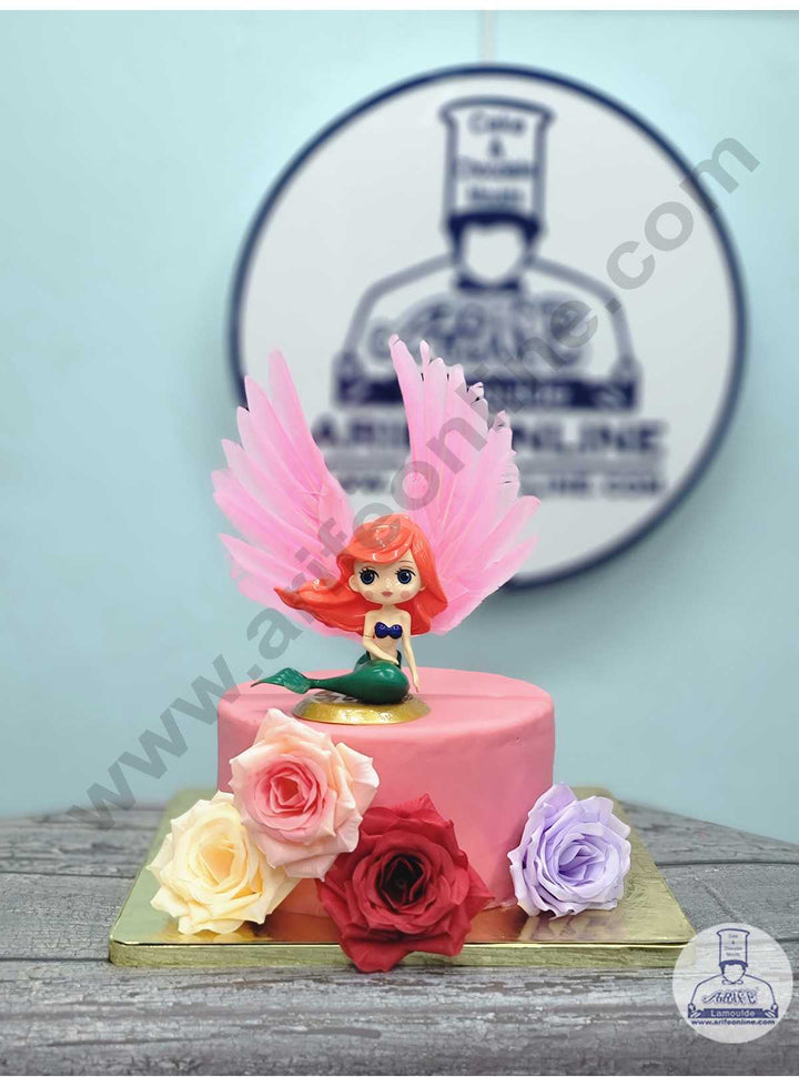 CAKE DECOR™ Wing Feather Topper For Cake Decorations - Pink ( 1 pc Pack )
